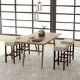 thumbnail image 3 of Gymax Set of 4 Bar Stools Counter Height Saddle Kitchen Chairs w/ Wooden Legs Beige, 3 of 8