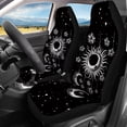 thumbnail image 3 of Qpednta Gothic Sun Moon Car Seat Covers Full Set 4 Pcs Front Seats and Rear Bench Cover Protector Removable Automotive Accessories Easy to Install Universal Fit Most Cars, 3 of 7