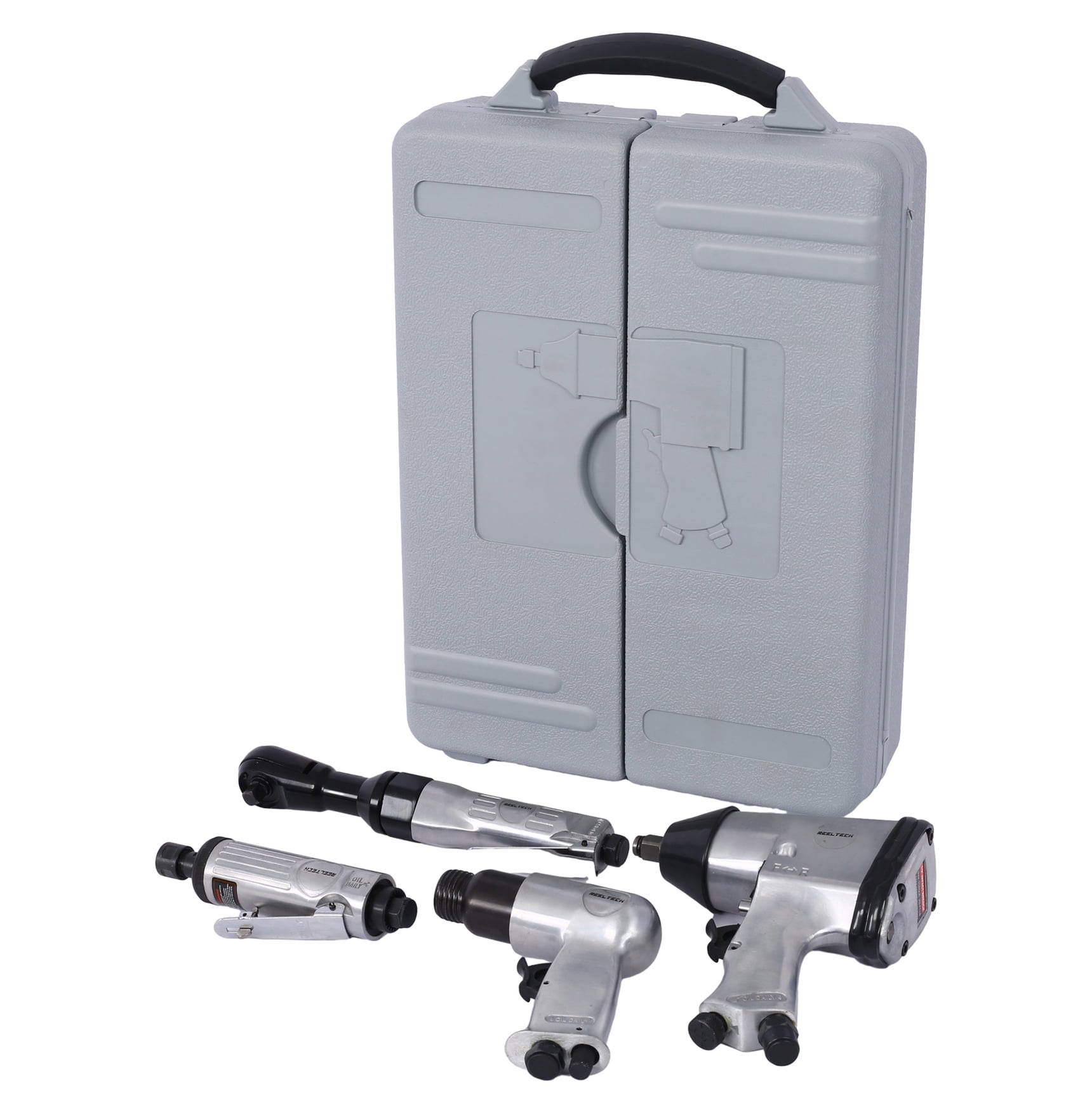 Air Tool Kit 71 Piece - Impact Wrench, Ratchet, Grinder, Hammer - Pneumatic Tools Set with Case