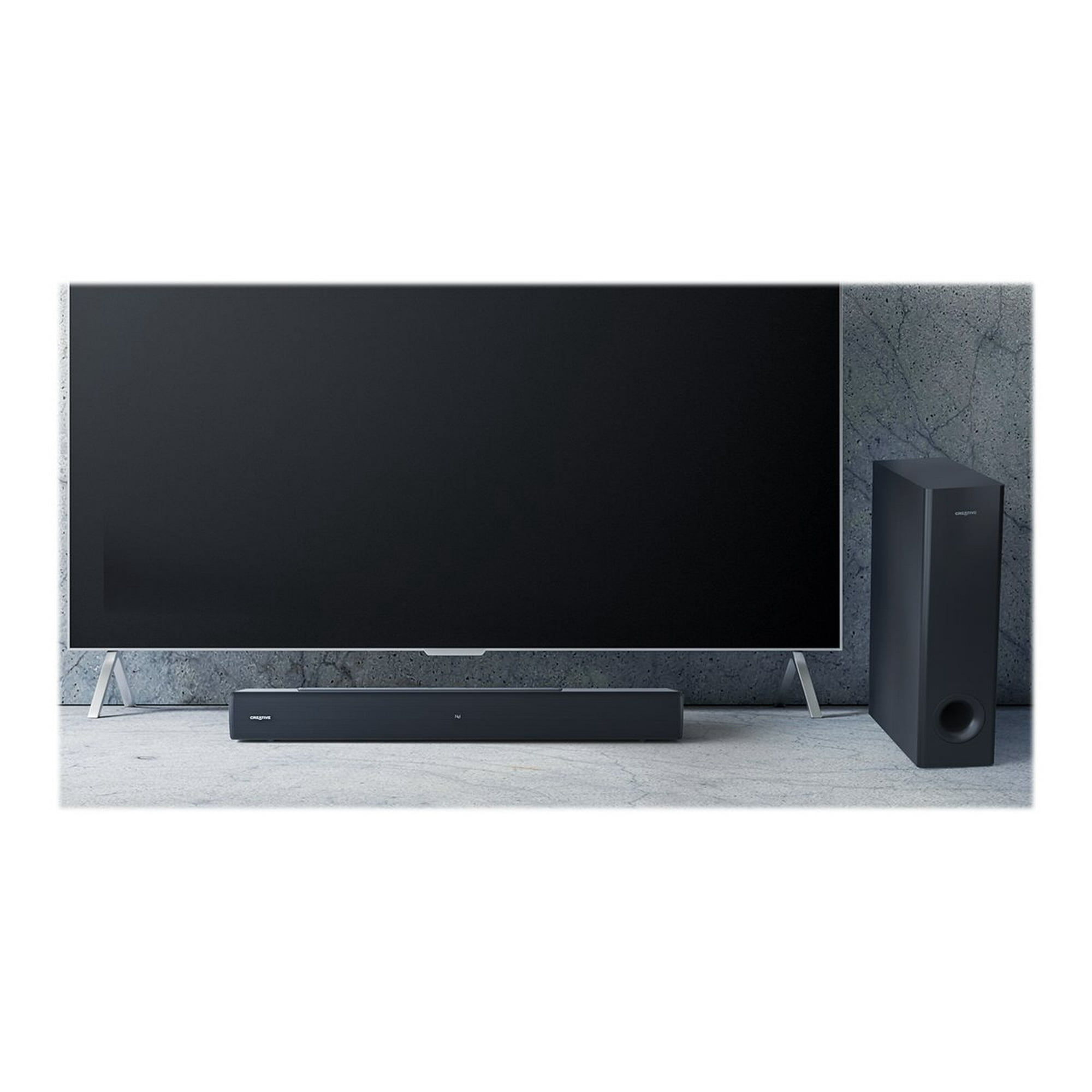 Barre De Son Creative Stage SE – Bluetooth 5.3, Design Sous-Moniteur, 48W, Noire (Comme Neuf)