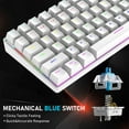 thumbnail image 6 of Wired Gaming Keyboard Rainbow Backlit Mechanical Keyboard Type-C 84 Keys Full Keys Anti-ghosting for PC Gamers Work Office Blue Switch & Red switch, 6 of 8