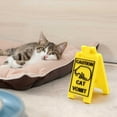 thumbnail image 4 of Vekome Cat Vomit Sign, Dog Vomit Sign, Cat Vomit Caution Sign, 4 Inch Funny Cat Sign Decor, Cats Live Here Novelty Desk Sign, Yard Warning Sign, 4 of 7