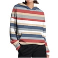 thumbnail image 2 of Heisall Womens Hoodies Autumn Winter Casual Loose Fit Sweater-Like Knitted Long Sleeve Drop Shoulder with Pockets All-Over Print Casual Fashion Sweatshirts, 2 of 7