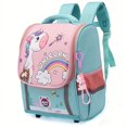 thumbnail image 4 of 1pc New Cute Dinosaur Unicorn Design Backpack With Pendants, Breathable Bucket Bag, Primary School Students Schoolbag, Cartoon Large Capacity Anti-splash Water Kindergarten Children's Backpack, 4 of 4