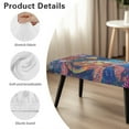 thumbnail image 6 of Xoenoiee Turtle Water Plants Pattern Dining Bench Cover, Stretch Bench Slipcover Removable Bench Seat Protector Cover, Rectangle Furniture Protector Washable Cushion Slipcover for Bedroom, Kitchen, 6 of 7