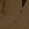 thumbnail image 6 of IUYRTFE Women's 3/4 Sleeve Button Front Blazer Jacket Relaxed Fit Casual Workwear Top, 6 of 7