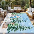thumbnail image 2 of Blue Christmas Outdoor Rug for Patio/Deck/Porch, Non-Slip Large Area Rug 3 x 5 Ft, Xmas Tree Snowman Elk Snowflake Indoor Outdoor Rugs Washable Area Rugs, Reversible Camping Rug Carpet Runner, 2 of 8
