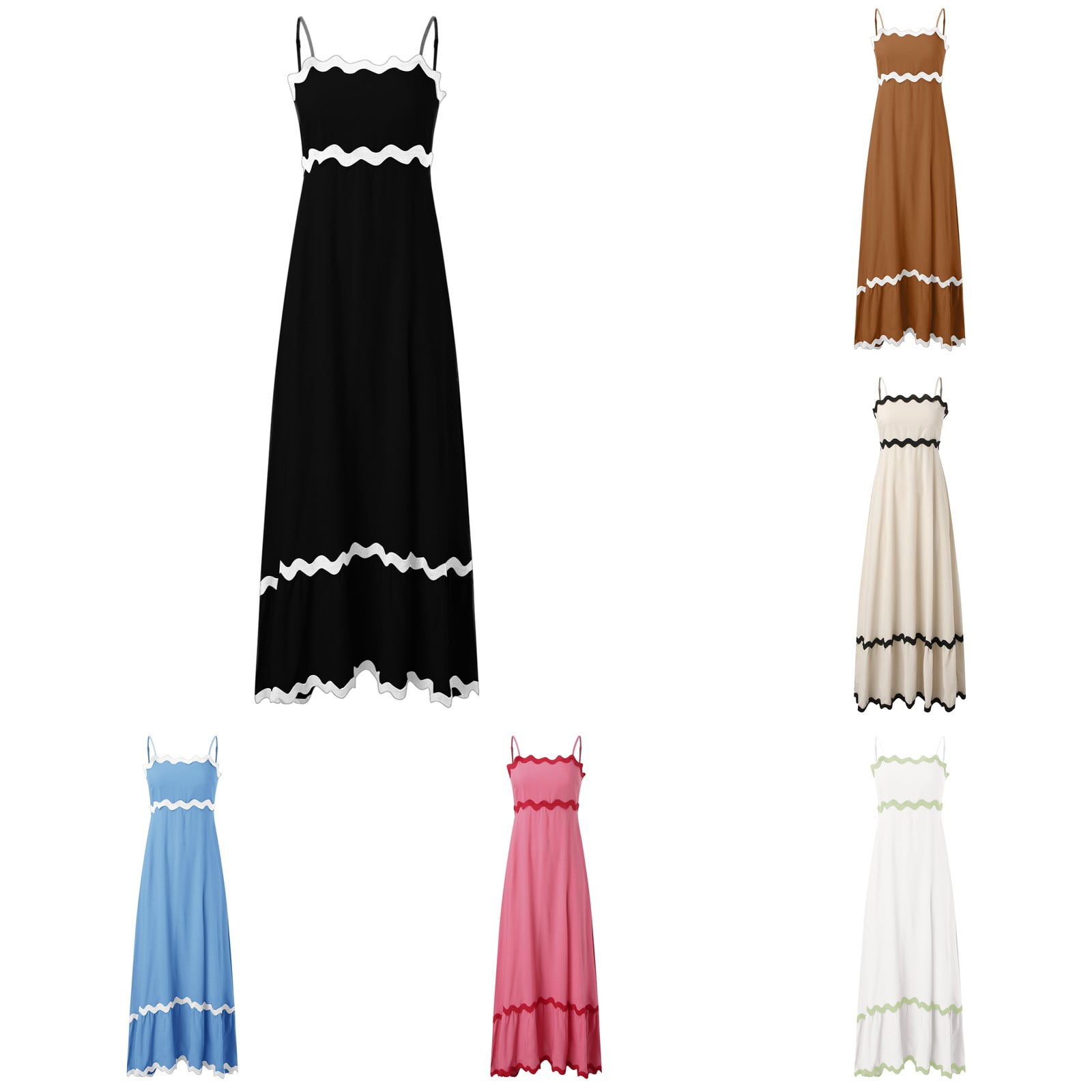 Summer Dresses For Women 2024 Casual Fashion Sleeveless Dress Summer Loose Sexy A Line Dress Beach Vacation Long Maxi Dresses