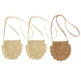thumbnail image 1 of Bolso bandolera de paja, bolso de hombro tejido para mujer, billetera de mimbre para playa de verano, 1 of 6