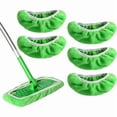 thumbnail image 1 of Jinswick 5 Pcs Tampons de Vadrouille Réutilisables Compatibles avec Swiffer Sweeper Mop, Housse de Vadrouille Plate Humide et Sèche, Tampons Swiffer Lavables pour le Nettoyage des Surfaces/planchers de Bois Franc (Vadrouille Non Incluse), Vert, 1 of 6