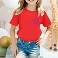 thumbnail image 6 of Kogui Toddler T Shirts Girl Fashion Casual Graphic Short Sleeve Shirts Summer Tops 3T 4T (Red,3-4 Years), 6 of 8