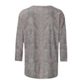 thumbnail image 5 of Fengqque Women's Casual Loose Printing 3/4 Sleeve T-Shirts Crew Neck Basic Daily Tunic Blouses Tops White-D XL(XL), 5 of 5