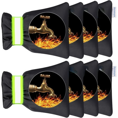 Outdoor Faucet Covers for Winter - Pro 6.7" W x 8.3" H Outdoor Water Faucet Cover Socks for Winter Freeze Protection Pipe Insulation Reusable Waterproof Insulated Spigot backflow Cover,Black