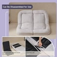 thumbnail image 5 of Double Lazy Sofa, Bean Bag Bed, Floor Couch for Adult, Floor Chair with Back Support. (White), 5 of 7