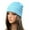 Sky Blue, variant on Fnooota Womens Knit Beanies, Warm Windproof Solid Color Stretch Winter Hats for Women Black Size Free Size