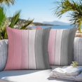thumbnail image 4 of Outdoor Pillow Cover Ombre Pink Grey Wood Grain Set of 2 Waterproof Throw Pillowcases Farmhouse Style Decorative Patio Furniture Pillows for Couch Garden Indoor & Outdoor Use, 4 of 9