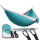 thumbnail image 1 of Hamaca de camping con forma de oso, doble paracaídas, azul celeste/rosa/blanco, 1 of 7