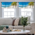 thumbnail image 4 of LALILO Kitchen Curtain Valance Paradise Beach Coast Mexico Rod Pocket Window Curtain 52"x 18" Set of 2, 4 of 5