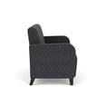 thumbnail image 2 of Siena Lounge Reception Waiting Loveseat / Black Steel Legs / Dark Gray, 2 of 5