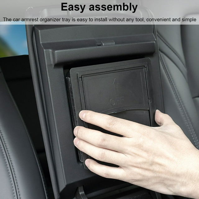 Console de Voiture Organisateur Boîte Automatique Console de Rangement Boîte Centrale Plateau Accoudoir Insert Compartiment Kit de Remplacement pour le Modèle 3/Y