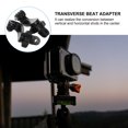 thumbnail image 4 of OULII 2Pcs Black Vertical Adapter with 360 Degree Swivel for Action Camera Adjustable Angle Mount, 4 of 8