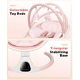 thumbnail image 4 of suihuooo Baby Swing for infants Newborn with Bluetooth and 5 Speed Built-in Soothe Melodies 5-Point Harness,Pink, 4 of 6