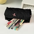 thumbnail image 4 of Dvruxg Cotton Quilted Makeup Bag, Floral Cotton Cosmetic Bag, Toiletry Travel Organizer Bag for Women(Black), 4 of 4