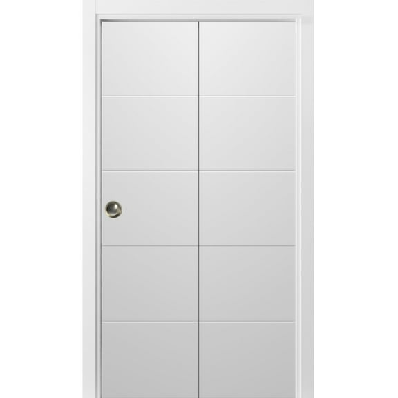 Sliding Closet Bi-fold Doors | Planum 0770 Painted White Matte
