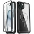 thumbnail image 1 of Poetic Guardian MagPro Case for iPhone 15 6.1 Inch,[Compatible with MagSafe][20 FT Mil-Grade Drop Tested] Full-Body Shockproof Rugged Clear Cover with Built-in Screen Protector, Black/Clear, 1 of 5