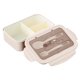 thumbnail image 3 of Bento Lunch Box Set Plástico A prueba de fugas Comida Contenedor Cuchara Tenedor para adultos Niños, Caqui kenally HA004158-03, 3 of 7