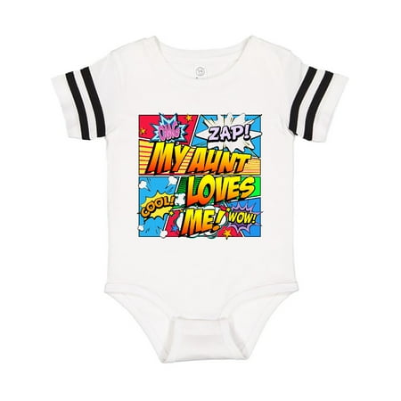 

Inktastic My Aunt Loves Me Gift Baby Boy or Baby Girl Bodysuit