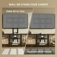 thumbnail image 3 of COMHOMA TV Stand with Mount, TV Stands with Power Outlet & LED Light and for Living Room and Farmhouse, Black, 3 of 8