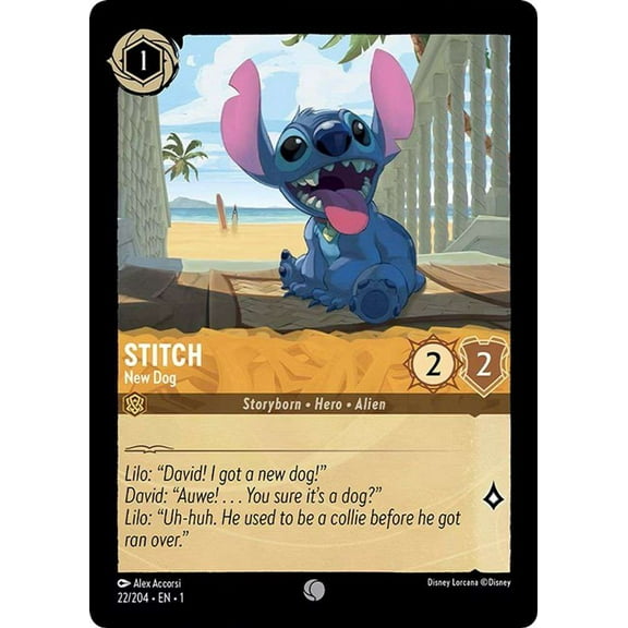 Disney Lorcana The First Chapter Common Stitch - New Dog #22
