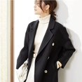 thumbnail image 3 of Maydear Women's Autumn Woolen Coat, Medium-length Style Double-Faced Wool Coat Loose Woolen Jacket, 3 of 5