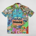 thumbnail image 2 of Game My Singing Monsters Men's Casual Button-Down Shirts Summer Short Sleeve Tee Shirt Daily Hawaiian Beach Shirt Top With Pocket, 2 of 9