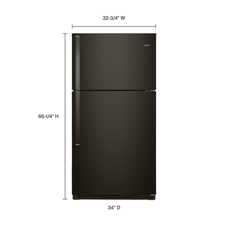 Whirlpool - 21.3 Cu. Ft. Top-Freezer Refrigerator - Black stainless steel