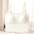 thumbnail image 4 of Xdegoge Women's Seamless Scoop Neck Longline Bra with Adjustable Straps, Wireless Padded Support Brassiere Soft Stretchy Underwear for All-Day, 4 of 5