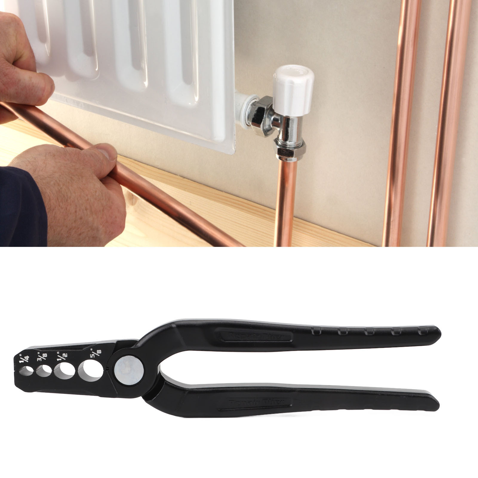 Copper Tube Repair Plier 1/4 in - 5/8 in for Aluminum Stainless Steel and Thin Walled Iron Pipe