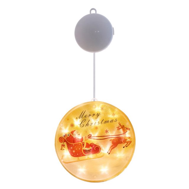 ZOELNIC - Farol navideño LED colgante con tira de luces de hadas, ideal para fiestas navideñas, decoración de ventanas del hogar, regalos de Navidad, trineo de alces