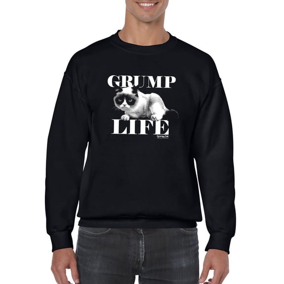 Grump Life Grumpy Cat  Sweatshirt Men -T-Line Designs, Male Medium