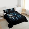 thumbnail image 3 of Castle Fairy Wolf Wildlife Queen Comforter Set Female Men,Starry Sky Bedding Comforter Set, 3 of 8