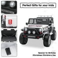 thumbnail image 2 of 12V Kids Ride on Jeep Car Electric 2 Seats Off-road Truck Vehicle with Remote Control LED MP3 White, 2 of 10