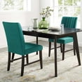 thumbnail image 2 of Tufted Side Dining Chair, Set of 2, Fabric, Wood, Teal Blue, Modern Contemporary Urban Design, Kitchen Room Cafe Bistro Restaurant Hospitality, 2 of 7