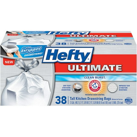 Hefty 13 Gal Tall Clean Scent Kitchen Waste Bags (38 Count)