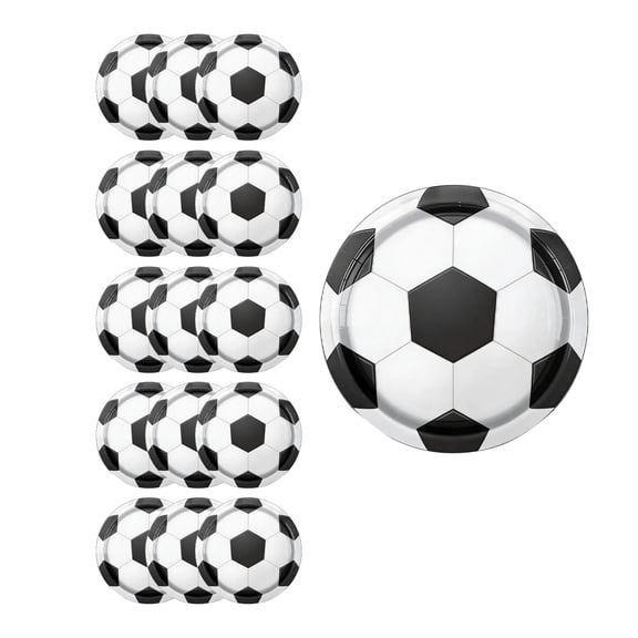 Football Party Tableware Set, Green Stadium Design, 7 and 9 Inch Paper Plates, Paper Cups and Napkins, 2026 World Cup Watch Party Supplies for Fans