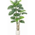 thumbnail image 1 of Qinaqin 6-Foot Artificial Monstera de Profundidadliciosa Plant con a Negro Pot Grande Fake Tropical Floor Tree para Indoor o Outdoor Hogar Oficina Living Sala Profundidadcor, 1 of 7