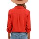 thumbnail image 4 of Camisas de Manga Larga para las Mujeres Blusa de Túnica de Imitación de Botón de Solapa de Ajuste Suelto con Tela Suave, Top de Verano Transpirable para Uso Diario Informal, 4 of 8