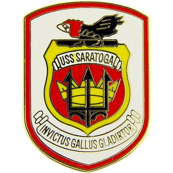 Eagle Emblems P15549 Pin - USS, Saratoga - 1 in.