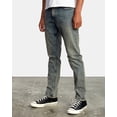 thumbnail image 2 of RVCA Men's Daggers Denim Slim Straight Fit Straight Jeans in Dark Vintage Indigo (32, Dark Vintage Indigo), 2 of 8