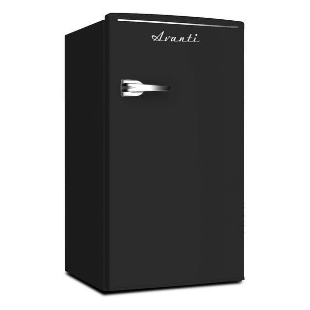 Avanti Retro Series Compact Refrigerator, MiniFridge, 3.1 cu. ft., in Black (RMRS31X1BIS